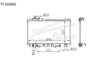 Радиатор TOYOTA MARK II 1988-1992 (GX80) (1G,1JZ,7M) 
Бренд: TONGSHI PL16AT