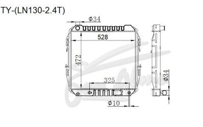 Радиатор TOYOTA HILUX SURF 1989-1995 (LN130) (2LT) 
Бренд: TONGSHI PL36AT