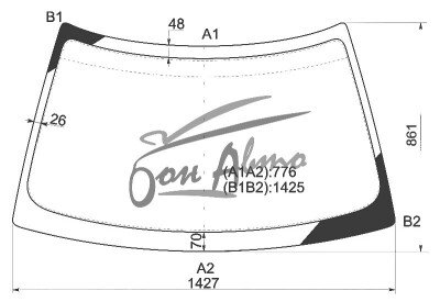 Стекло лобовое LADA PRIORA 2007-2018 (2170-4d sed) 
Бренд: КДМ с синей полосой