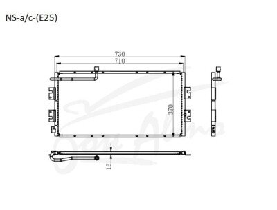 Радиатор кондиционера NISSAN CARAVAN 2001-2012 (E25) 
Бренд: TONGSHI AL16