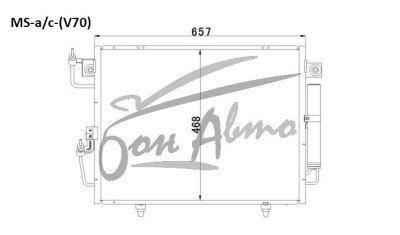Радиатор кондиционера MITSUBISHI PAJERO 1999-2006 (V70) 
Бренд: TONGSHI AL16