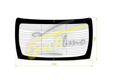 Стекло заднее с обогревом TOYOTA CAMRY 2017- (ACV70) молдинг, 
Бренд: BENSON