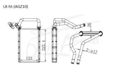 Радиатор отопителя LEXUS NX 2015-2021 (AGZ10) 
Бренд: TONGSHI AL26
