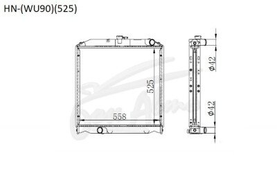 Радиатор HINO DUTRO 2007- (U300)(525) (J07,J08) 
Бренд: TONGSHI PL26MT