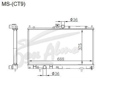 Радиатор MITSUBISHI LANCER EVOLUTION 2005-2007 (CT9A) (4G63T) 
Бренд: TONGSHI AL42MT
