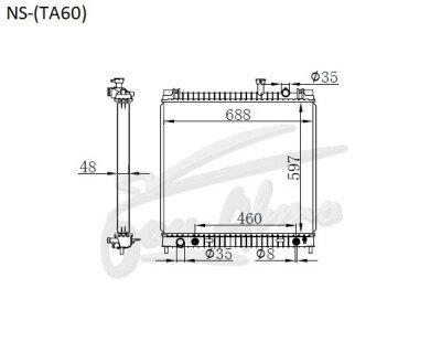 Радиатор NISSAN ARMADA 2004-2016 (TA60) (VK56) 
Бренд: TONGSHI AL36AT