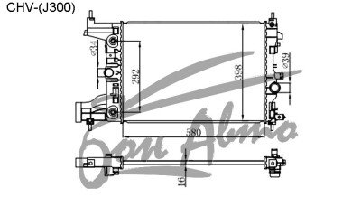 Радиатор CHEVROLET CRUZE 2008-2016 (J300)(5d h/b) (F16-18) 
Бренд: TONGSHI PL16AT