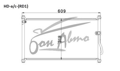 Радиатор кондиционера HONDA CR-V 1995-2001 (RD1) 
Бренд: TONGSHI AL16