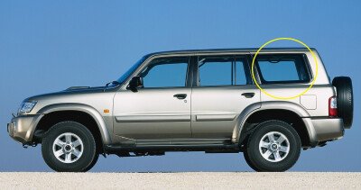 Стекло боковое NISSAN PATROL 1997-2007 (Y61) 5d SW/LH/X 
Бренд: BSG Тонированное