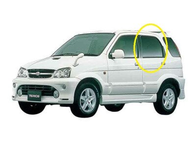 Стекло боковое DAIHATSU TERIOS 1996-2006 (J100) RD/LH 
Бренд: BSG