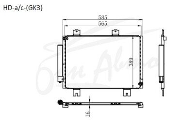 Радиатор кондиционера HONDA FIT 2013-2019 (GK3-5) 
Бренд: TONGSHI AL16