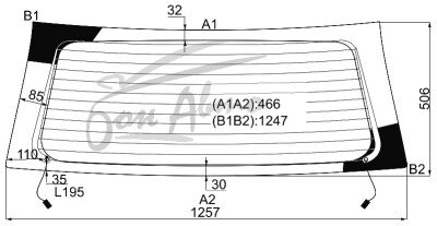 Стекло заднее с обогревом TOYOTA COROLLA FIELDER 2000-2006 (E120) 
Бренд: BENSON