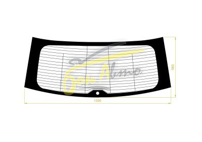 Стекло заднее с обогревом VOLKSWAGEN TIGUAN 2016- (AD1) 1 отверстие молдинг, антенна, 
Бренд: BENSON Тонированное