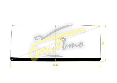 Стекло лобовое SINOTRUCK HANIA 2008- () 1922*756*2009 
Бренд: BSG с серой полосой