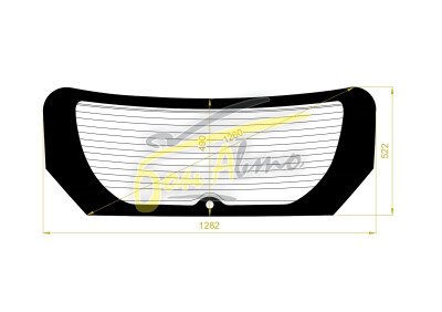 Стекло заднее с обогревом NISSAN MURANO 2014- (TZ52) 1 отверстие 
Бренд: BSG Тонированное