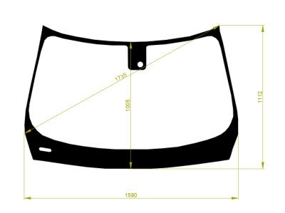Стекло лобовое INFINITI JX 2012- (L50-LHD) место под датчик дождя 
Бренд: BENSON с синей полосой