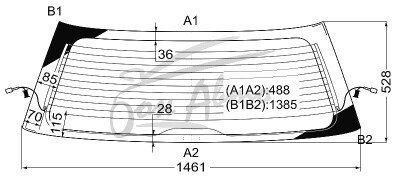 Стекло заднее с обогревом TOYOTA IPSUM 1996-2001 (SXM10) 
Бренд: BENSON
