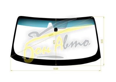 Стекло лобовое INFINITI FX 2003-2008 (S50-LHD-2005) место под 1 камеру фурнитура, 
Бренд: BENSON с синей полосой