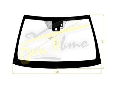 Стекло лобовое TOYOTA CAMRY 2017-2023 (ASV70-LHD) место под 1 камеру, место под датчик дождя, 
Бренд: КМК с синей полосой