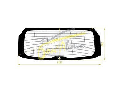 Стекло заднее с обогревом VOLKSWAGEN TOUAREG 2018- (CR7) 1 отверстие молдинг, 
Бренд: BENSON Тонированное