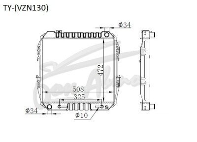 Радиатор TOYOTA 4RUNNER 1989-1995 (VZN130) (3VZ) 
Бренд: TONGSHI CB36AT
