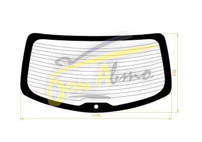 Стекло заднее с обогревом MAZDA 3 2003-2008 (BK-5d h/b) 1 отверстие 
Бренд: BSG