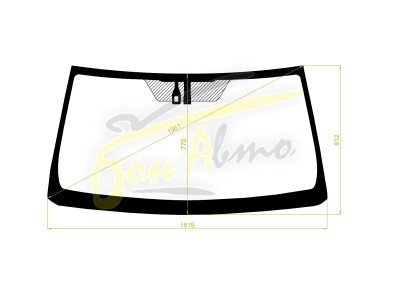 Стекло лобовое TOYOTA LAND CRUISER PRADO 2009-2023 (GRJ150-RHD) место под датчик дождя 
Бренд: BSG с синей полосой