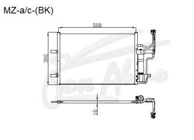 Радиатор кондиционера MAZDA 3 2003-2008 (BK) 
Бренд: TONGSHI AL16