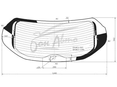 Стекло заднее с обогревом NISSAN QASHQAI 2014-2021 (J11) 1 отверстие 
Бренд: BENSON