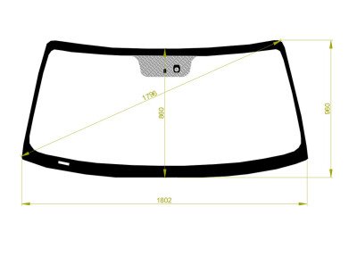 Стекло лобовое FORD F-SERIES 2009-2014 (F150-2D-1802*960*) место под датчик дождя 
Бренд: BSG с зеленой полосой