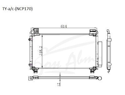 Радиатор кондиционера TOYOTA VIOS 2013- (NCP150) 
Бренд: TONGSHI AL12