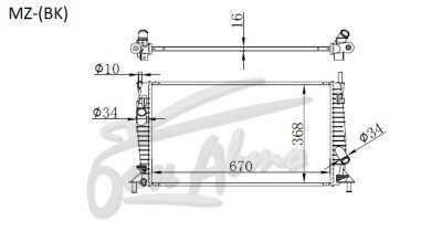 Радиатор VOLVO S40 2004-2012 (MS43) (gas 1.6,2.0,2.5) 
Бренд: TONGSHI PL16AT
