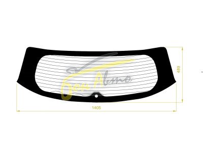 Стекло заднее с обогревом CITROEN C4-AIRCROSS 2012-2018 (GA1W) 1 отверстие 
Бренд: КМК