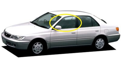 Стекло боковое TOYOTA CORONA 1996-2001 ST210 FD/LH 
Бренд: BSG