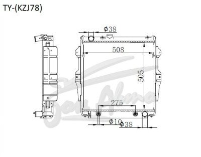 Радиатор TOYOTA LAND CRUISER PRADO 1990-1996 (KZJ78) (1KZ) 
Бренд: TONGSHI PL48AT