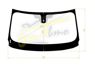 Стекло лобовое BMW X2 2017- (F39) место под датчик дождя 
Бренд: КМК с синей полосой