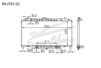 Радиатор NISSAN SAFARI 1997-2007 (Y61) (TB) 
Бренд: TONGSHI PL32AT