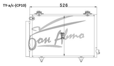 Радиатор кондиционера TOYOTA PROBOX 2003- (NCP50) 
Бренд: TONGSHI AL16