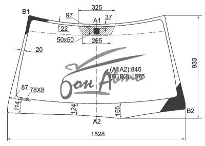Стекло лобовое LEXUS GS 1997-2004 (JZS160-LHD) 
Бренд: BENSON с зеленой полосой