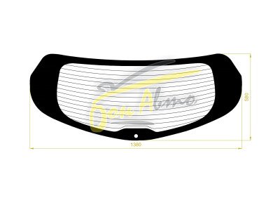 Стекло заднее с обогревом MAZDA CX-5 2012-2017 (KE) 1 отверстие 
Бренд: BENSON Тонированное