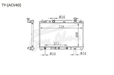 Радиатор TOYOTA VENZA 2008-2015 (AGV10) (1AR) 
Бренд: TONGSHI PL16AT