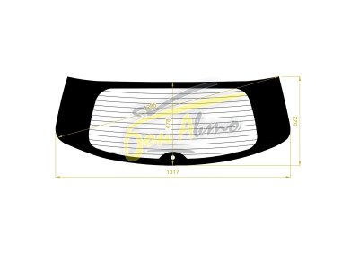 Стекло заднее с обогревом NISSAN VERSA 2006-2013 (C11-5d h/b) 1 отверстие 
Бренд: BSG