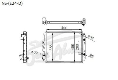 Радиатор NISSAN CARAVAN 1986-2001 (E24) (TD,LD) 
Бренд: TONGSHI PL26AT