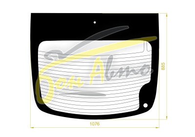 Стекло заднее с обогревом HONDA CROSSTOUR 2009-2016 (TF2) 2 отверстия 
Бренд: BENSON Тонированное