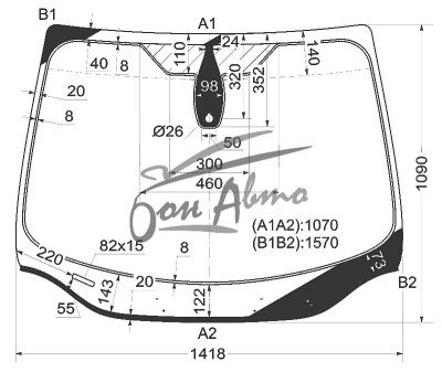 Стекло лобовое FORD FOCUS 2011-2018 (CB8-5d wgn) место под датчик дождя 
Бренд: КМК с синей полосой