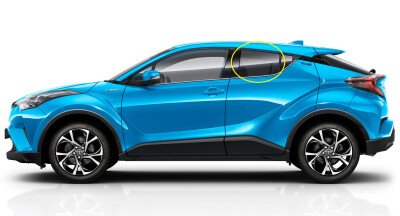 Стекло боковое TOYOTA C-HR 2016-2023 ZYX10 RD/LH фурнитура, 
Бренд: BENSON Тонированное