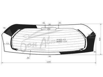 Стекло заднее с обогревом NISSAN VERSA 2012-2019 (E12-5d h/b) 
Бренд: ZDG
