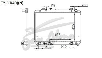 Радиатор TOYOTA TOWN ACE 1996-2008 (CR40)(б/г) (3CTE) 
Бренд: TONGSHI PL26AT