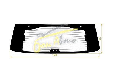 Стекло заднее с обогревом HONDA PILOT 2009-2015 (YF4) 4 отверстия 
Бренд: ZDG Тонированное