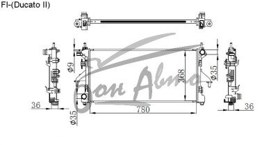 Радиатор CITROEN JUMPER 2006-2014 () (2.2TD, 3.0), 
Бренд: TONGSHI PL36MT